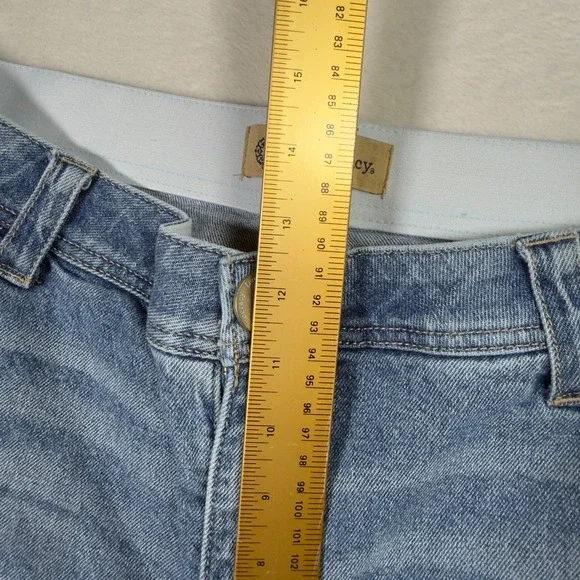 Democracy Womens Blue Denim AB Tech Crop Jeans Size 16 Relaxed Fit Casual‎ - Picture 4 of 9